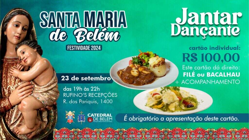 www.catedraldebelem.com.br jantar da festividade cartela jantar festividade 2024